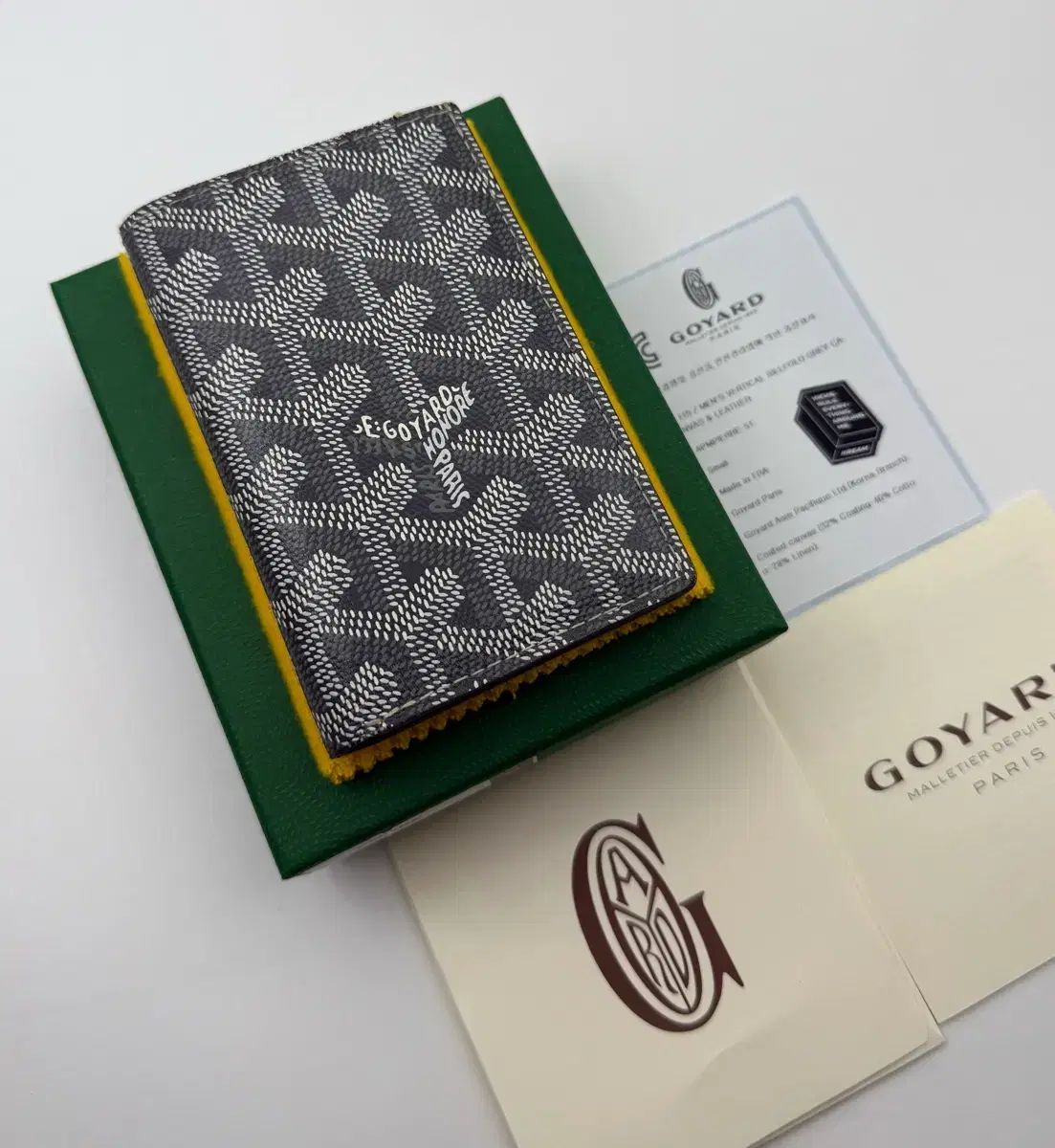 ほぼ クレーム ゴヤール サンピエール カードホルダー グレー