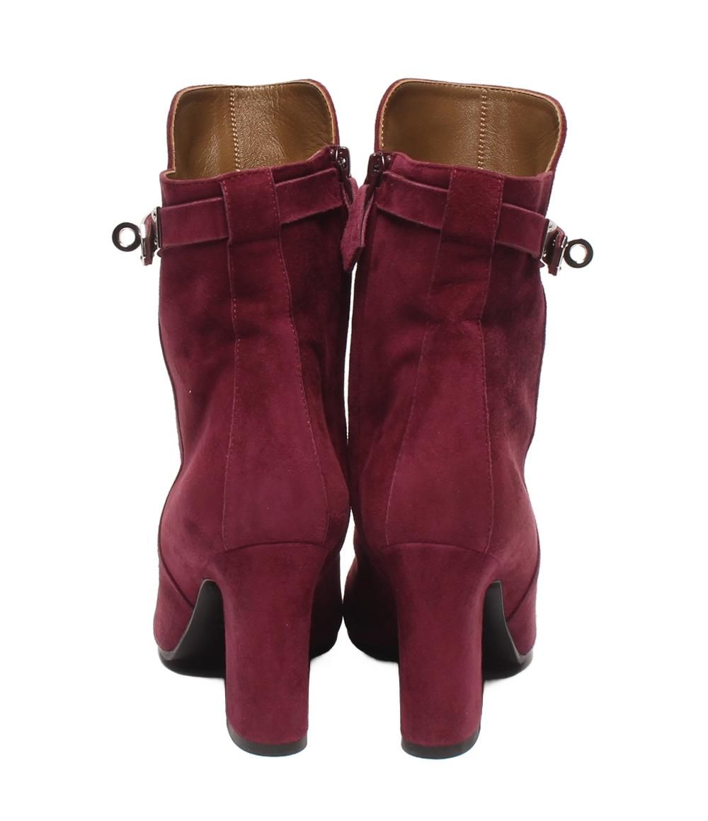 エルメス ショートブーツ サンジェルマン ケリー金具 スエード