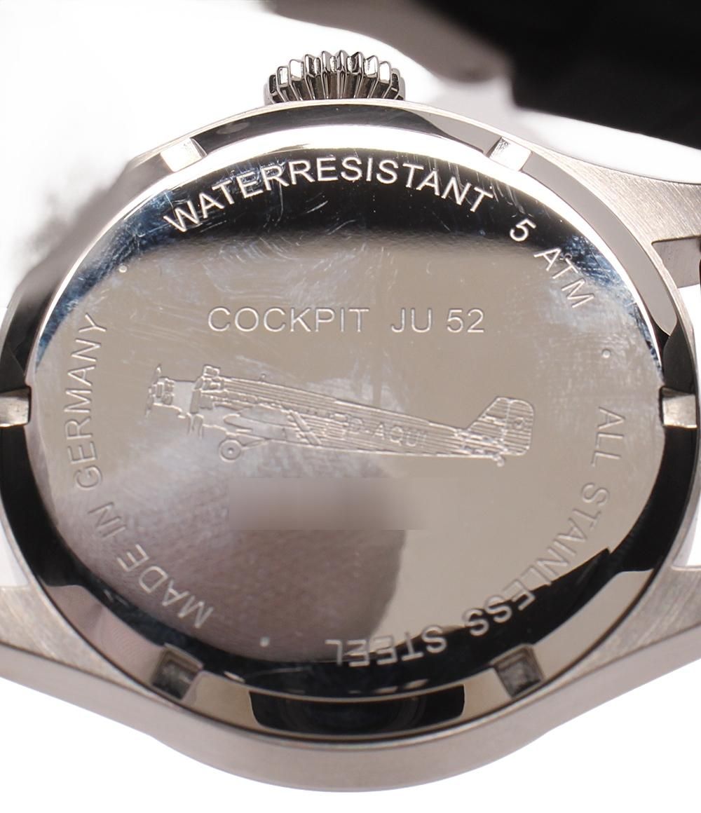  ユンカース 腕時計 COCKPIT JU 52 クオーツ ブラック メンズ JUNKERS その他 時計