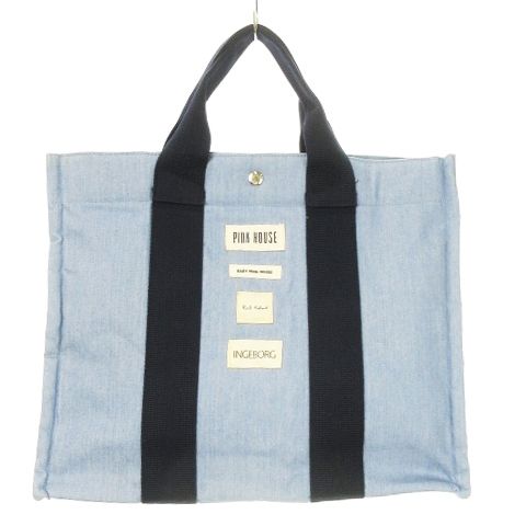 ピンクハウス PINK HOUSE トートバッグ ファブリック ロゴ バイカラー