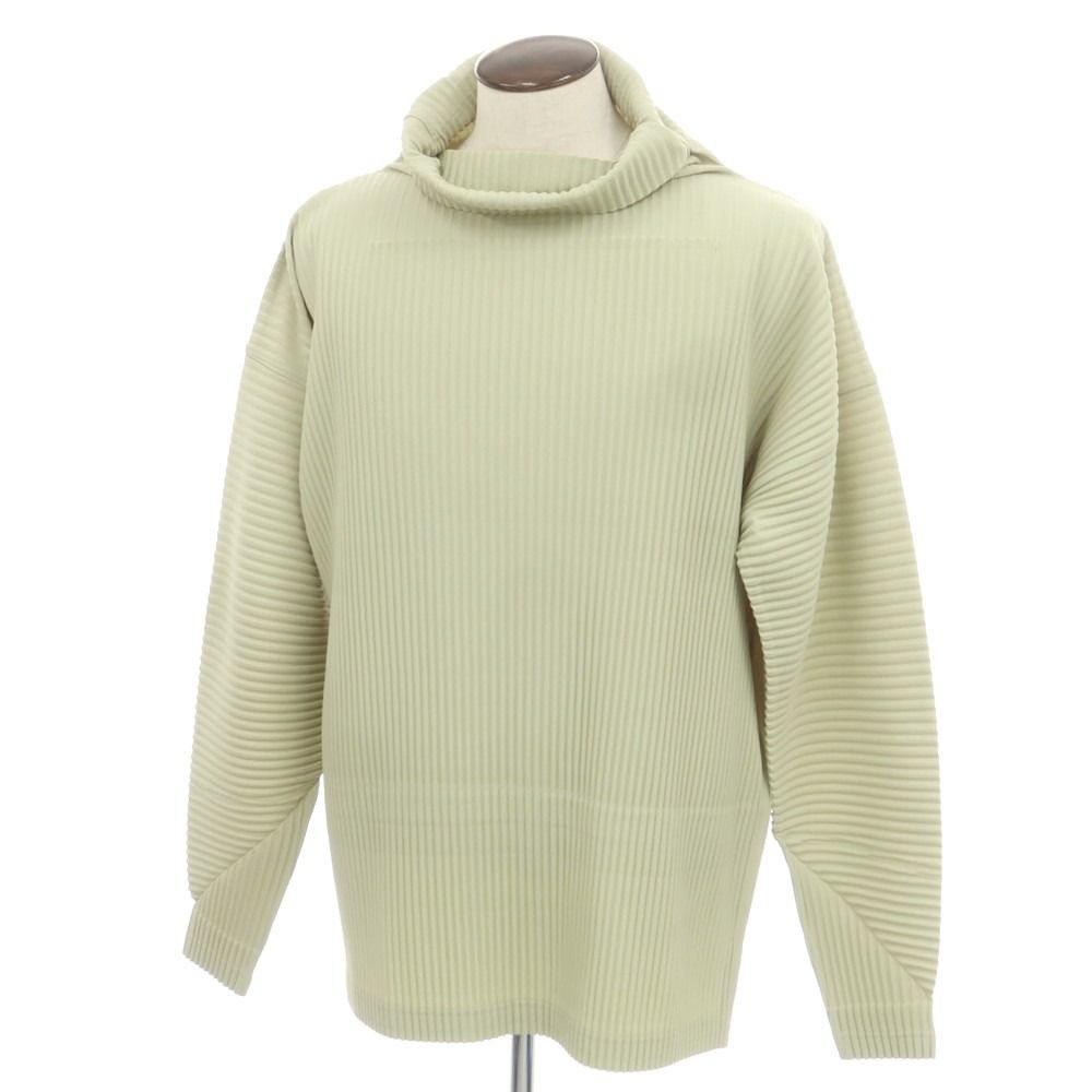 オム プリッセ イッセイミヤケ HOMME PLISSE ISSEY MIYAKE 秋冬 ポリエステル系 プリーツ 長袖トップ ライトグリーン サイズ表記なし L位 メンズ