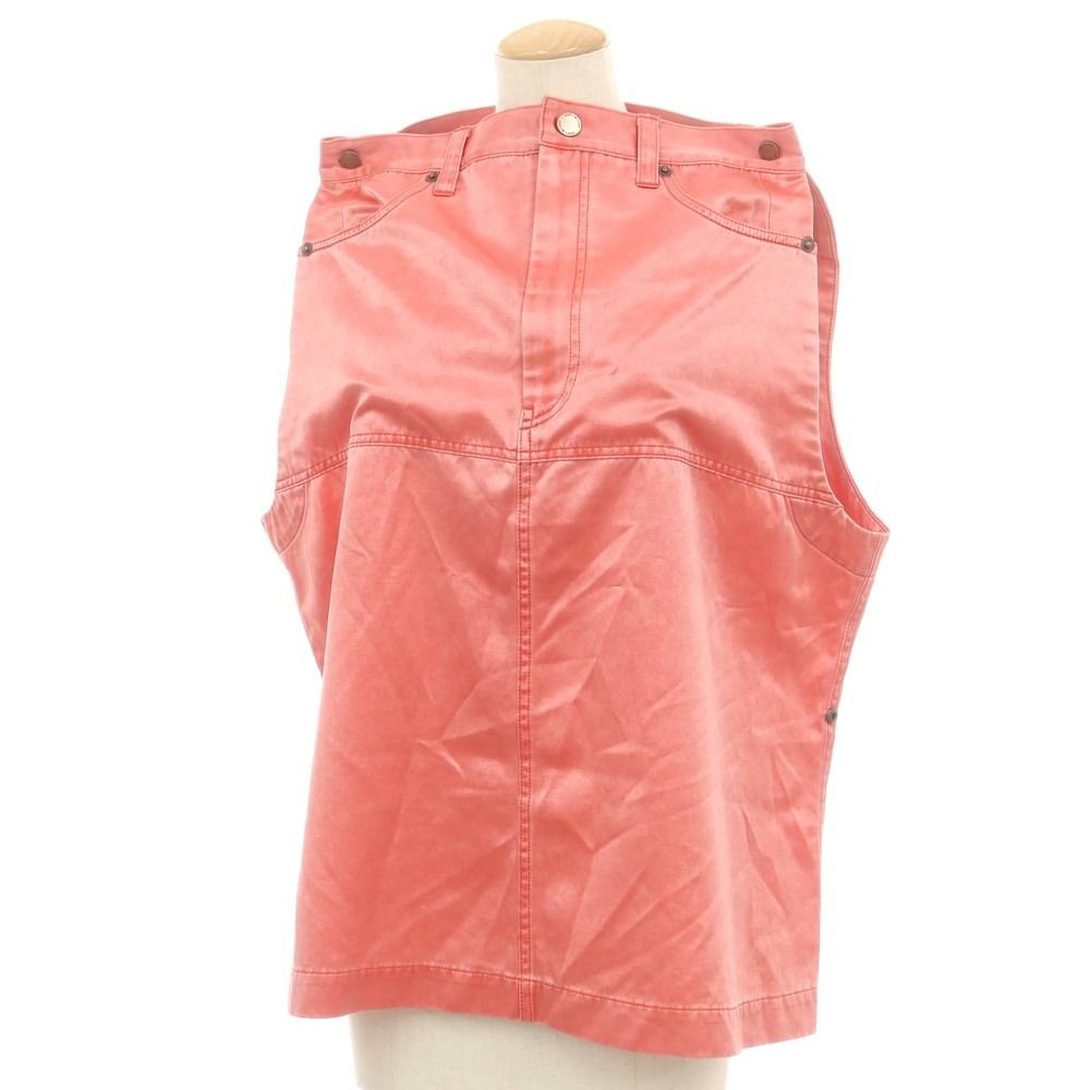 イッセイミヤケ ISSEY MIYAKE 秋冬 アセテート系 ノースリーブトップ レッドピンク サイズ表記なし L位 レディース