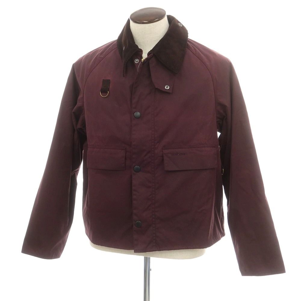 バブアー Barbour SPEY ワックスコットン フィールドジャケット ワインレッド サイズL メンズ