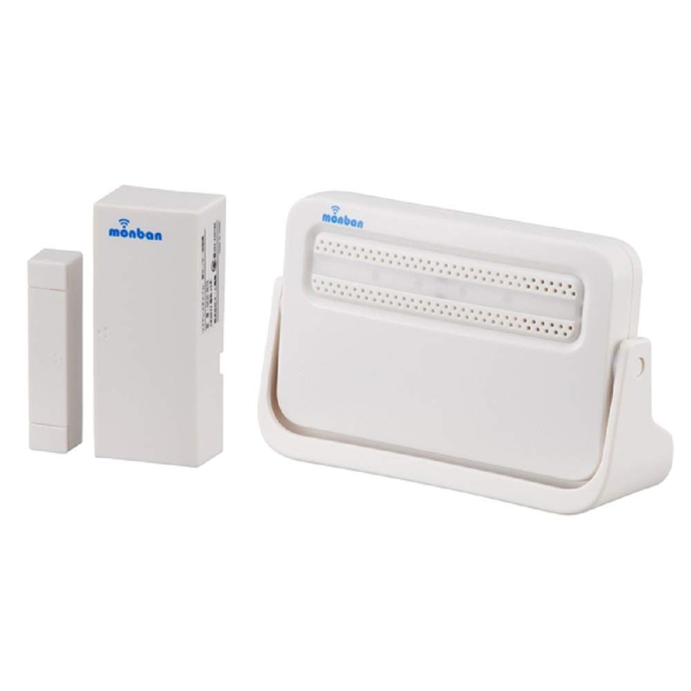 OHMオーム電機 monban モンバン ワイヤレスチャイム 電池式受信機 扉センサーセット OCH-M 230 扉開閉センサー送信機