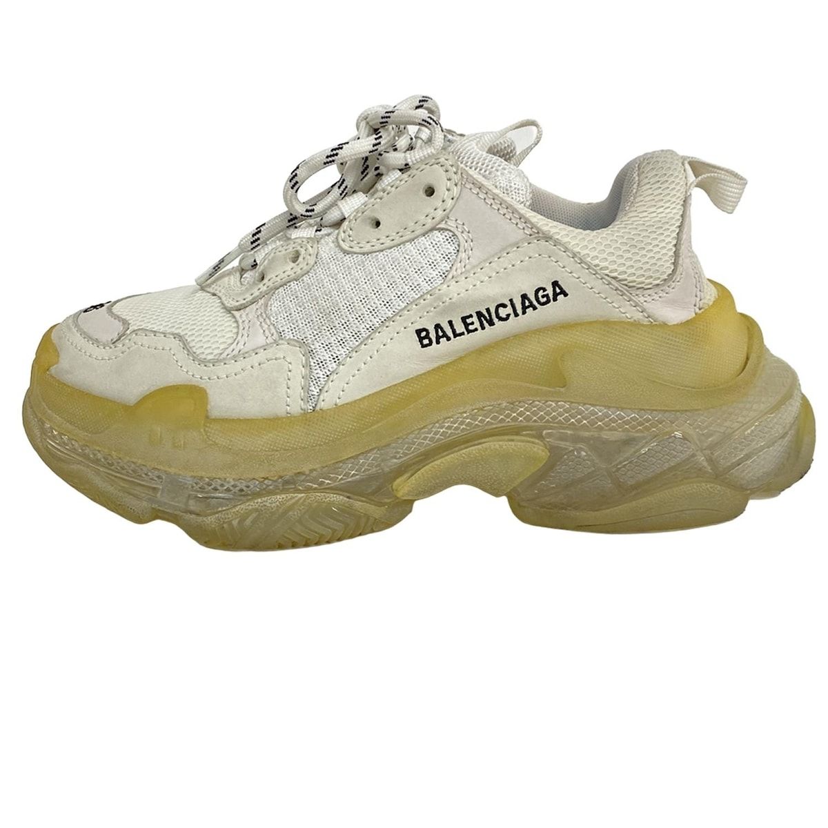 バレンシアガ スニーカー 24 レディース TRIPLE S トリプルS 544351 白 クリアソール レザー