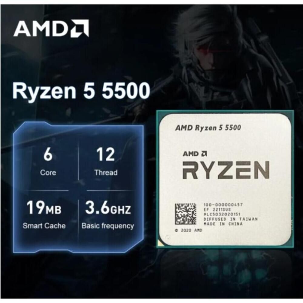 AMD Ryzen 5 5500 CPU ライゼン 3.6 GHz 65 W 19 MB AM 4 ゲーム クーラーありP_4
