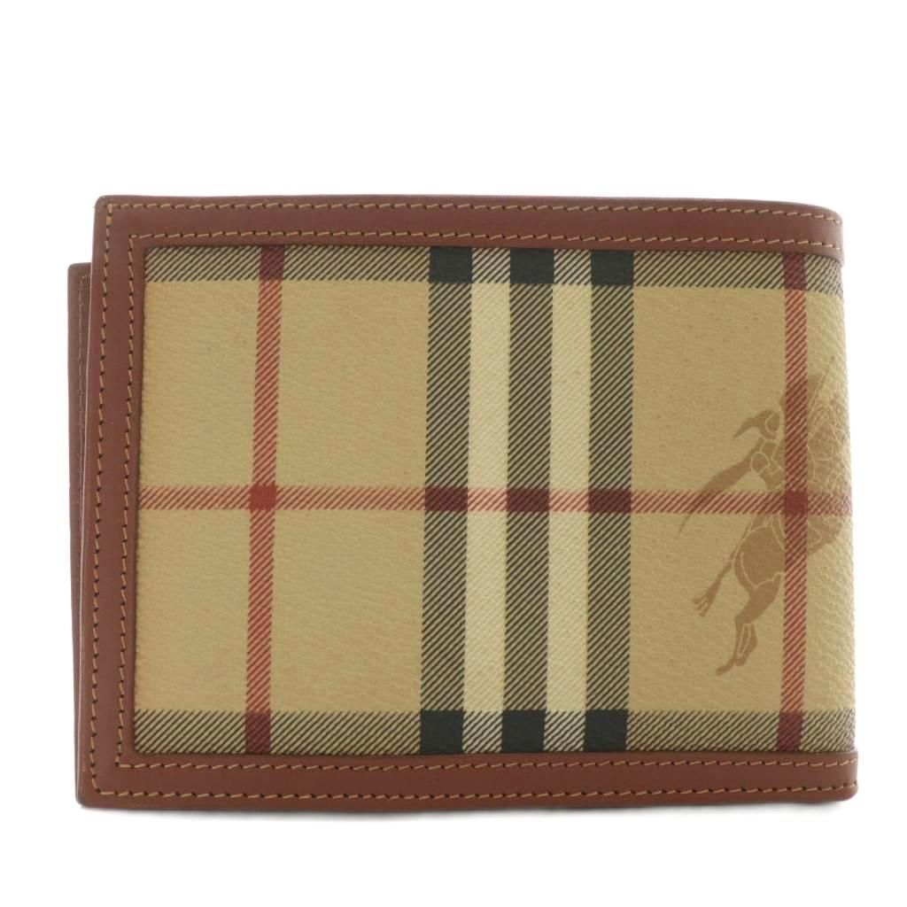 バーバリーズ Burberrys 財布 お札入れ 二つ折り PVC レザー ノバ