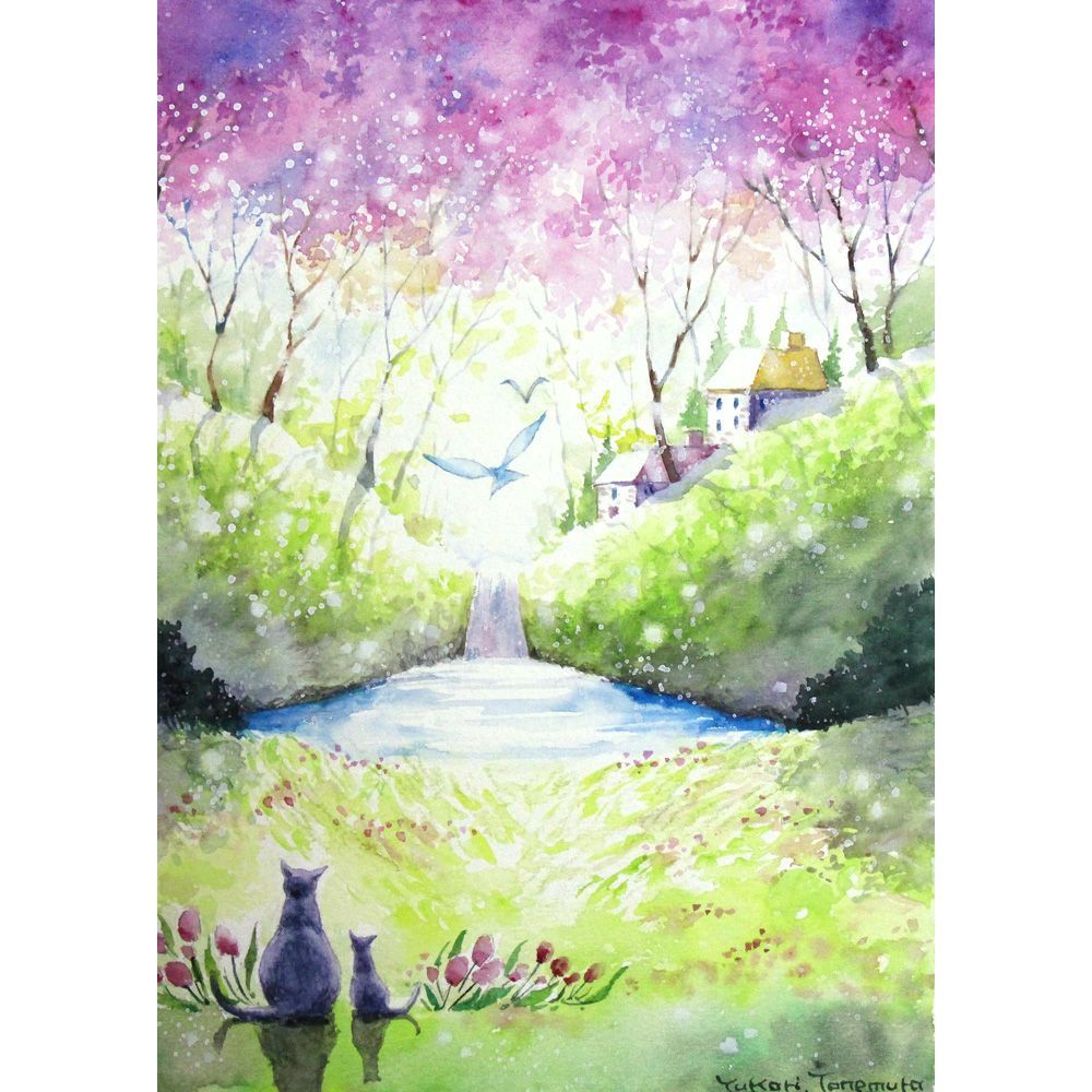 原画）初春のせせらぎ【SMサイズ／水彩画／#2981】 - メルカリ