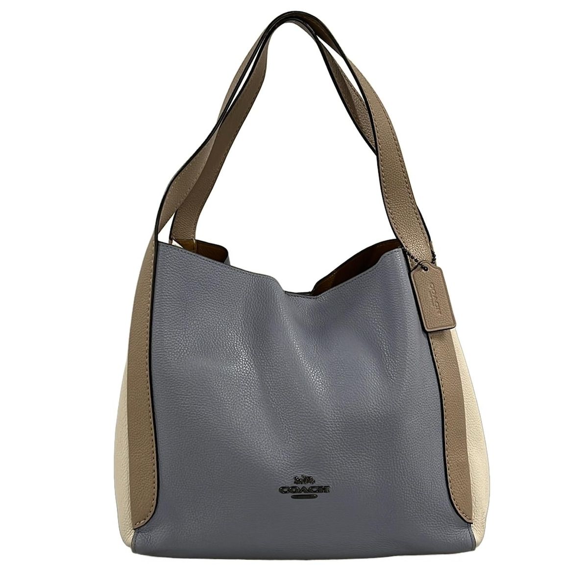 COACH コーチ トートバッグ ハドリー ホーボー E 2098-76088 ベージュ×ライトブルー×アイボリー レザー