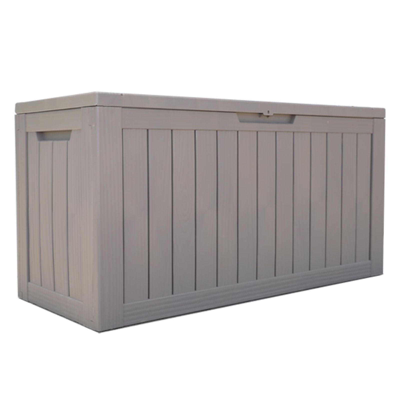 OSJ 物置 屋外 宅配ボックス 収納庫 大容量 300 L 樹脂製 油圧シリンダー 補強スチールプレート付き 防水 耐候性 ベランダ 頑丈117.7*47.7*59.4 cm