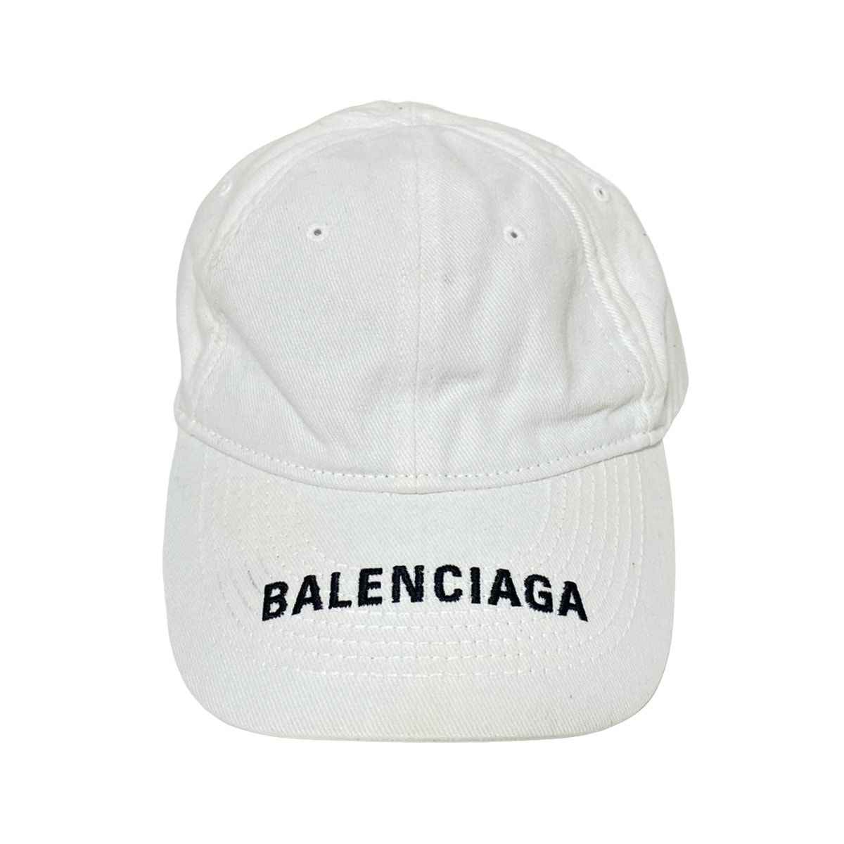 BALENCIAGA(バレンシアガ) キャップ L 59 - 白 コットン - メルカリ