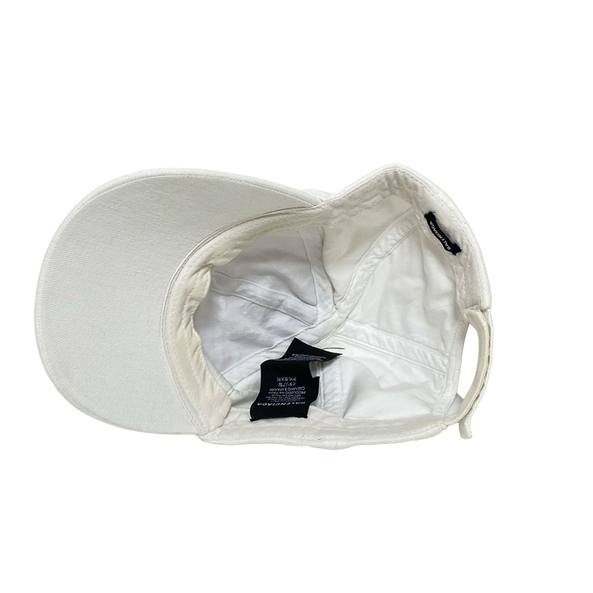 BALENCIAGA ホワイトキャップ 59cm L BALENCIAGA(バレンシアガ) キャップ L 59 - 白 コットン - メルカリ