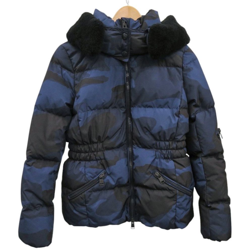 コーチ カモフラージュ 迷彩柄 ダウン ブルー ダウンジャケット 青 1119 COACH