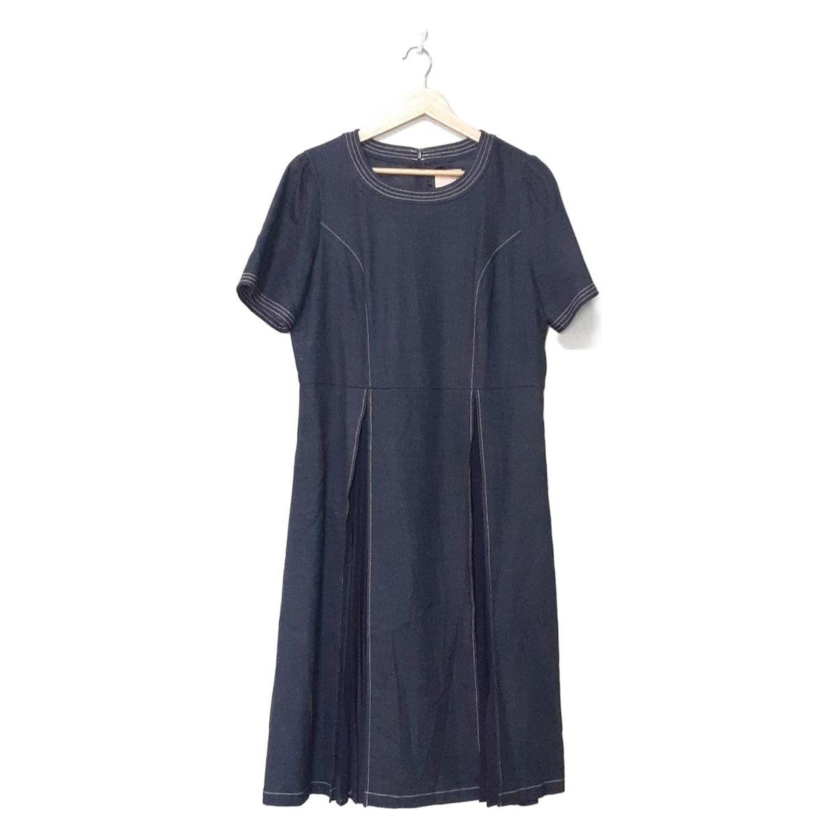 Rose Tiara ネイビー ワンピース 42 Rose Tiara(ローズティアラ) ワンピーススーツ レディース美品