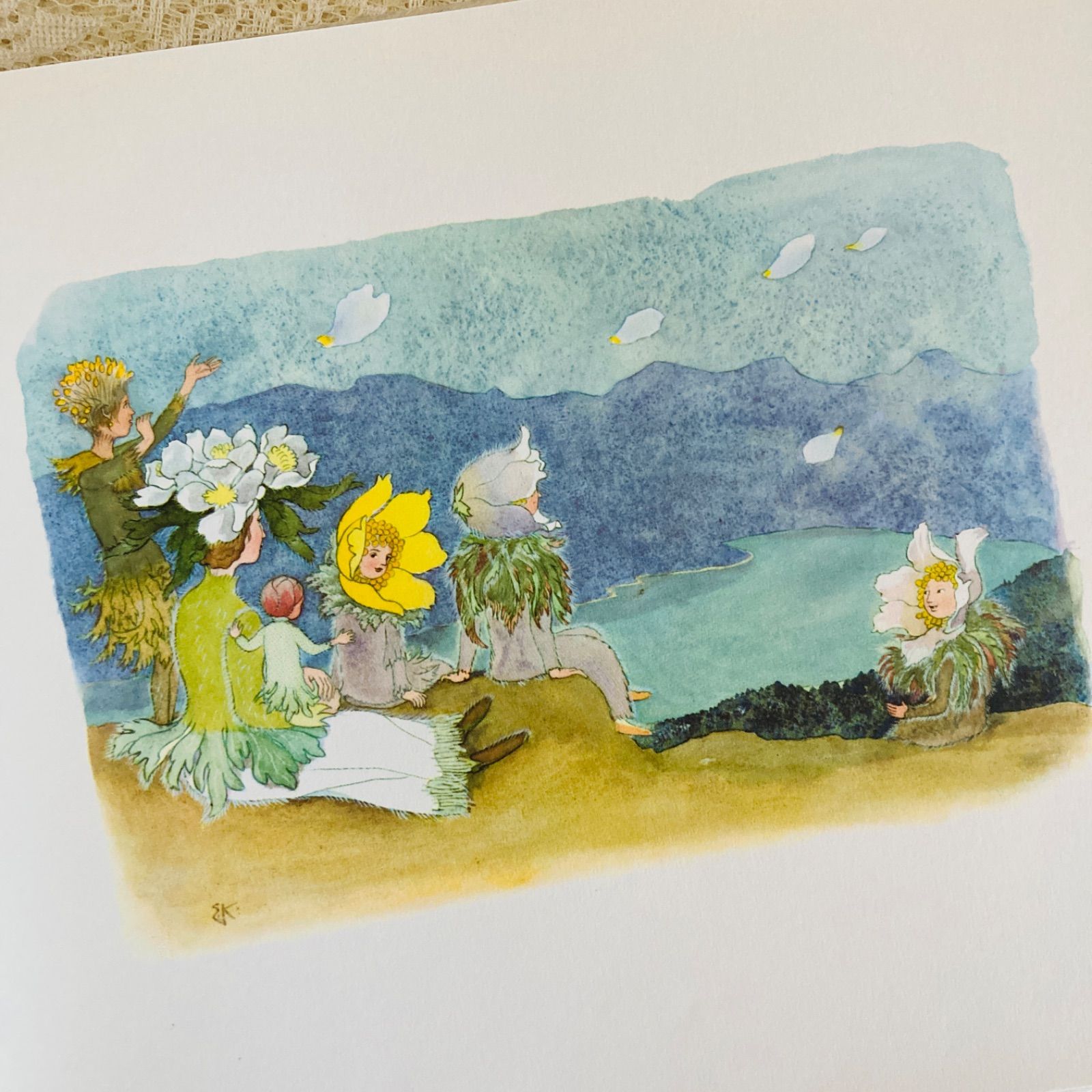 アルプスの花物語』 ドイツ語絵本 やわらかな色彩の美しい挿絵 洋書