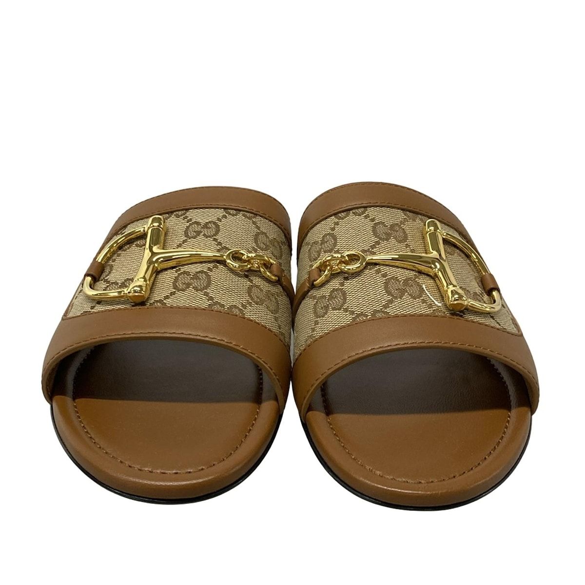 GUCCI(グッチ) サンダル 39 レディース美品 GG柄 834427 ベージュ