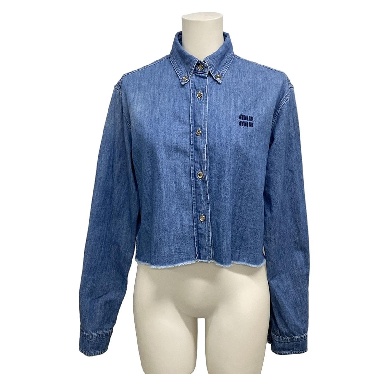 s*h様 MIU MIU ミュウミュウ 紺 長袖シャツ 44サイズ s*h様 MIU MIU