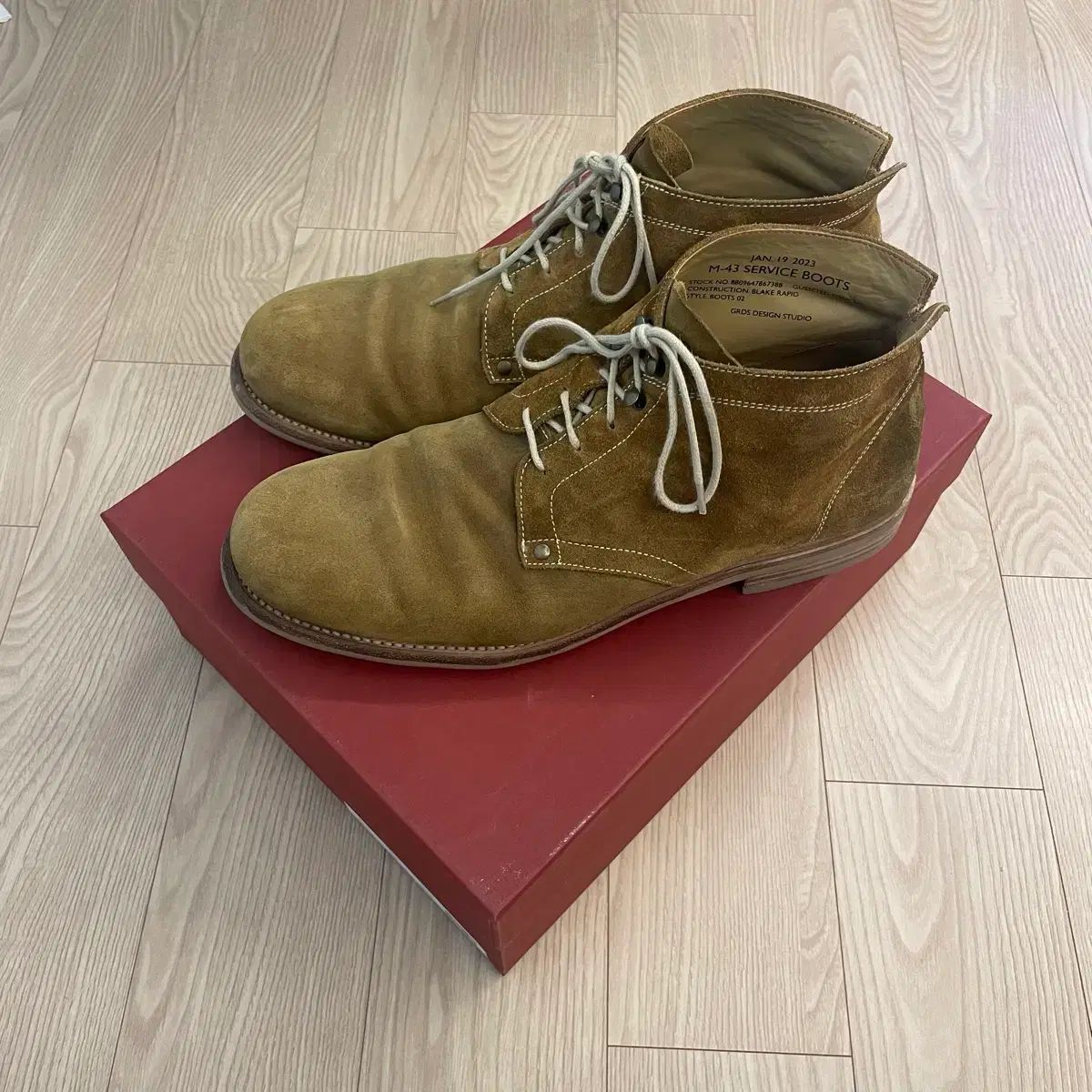 grds ブーツ 02 スウェード オリーブ Rab LEE