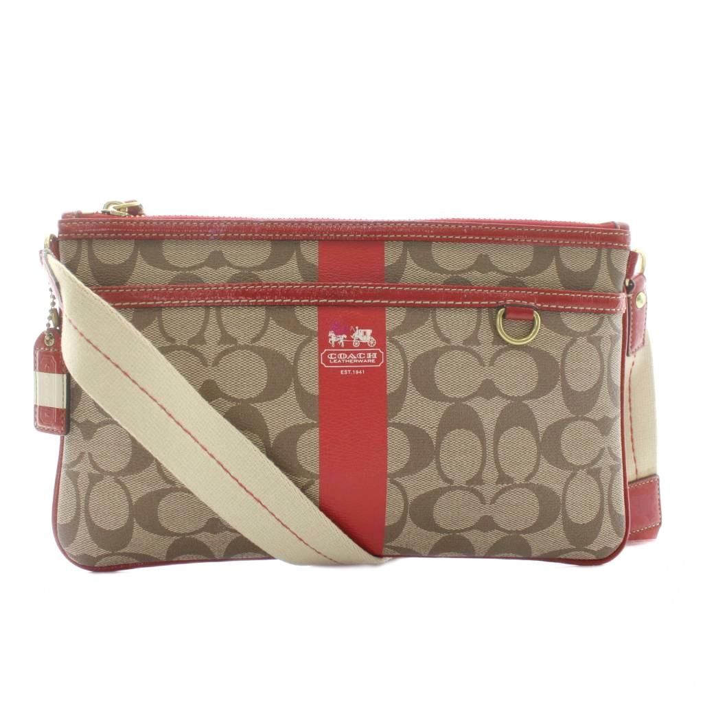 コーチ COACH ショルダーバッグ PVC レザー シグネチャー 総柄 ロゴ