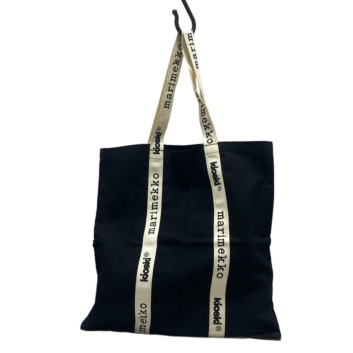 marimekko(マリメッコ) トートバッグ - 黒×アイボリー - メルカリ