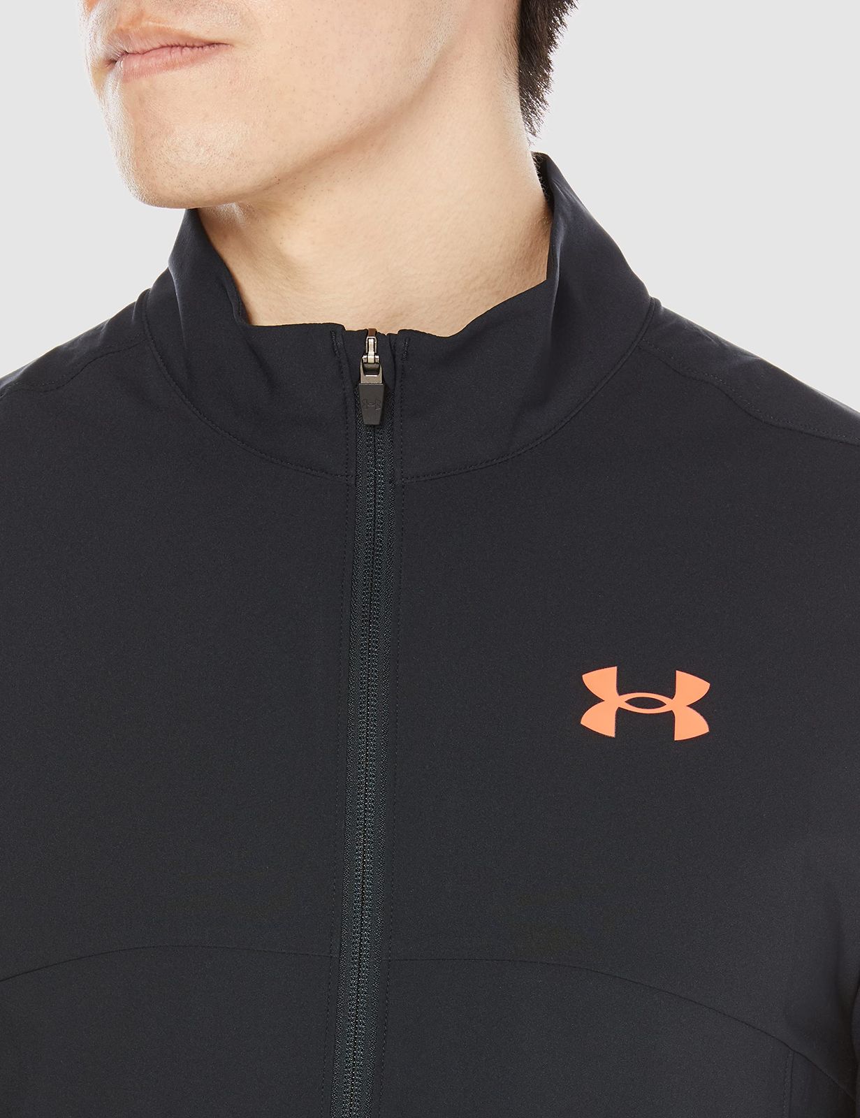 アンダーアーマー UA FRESH WOVEN SHORT SLEEVE FULL ZIPBlack After Burn SM Black | S