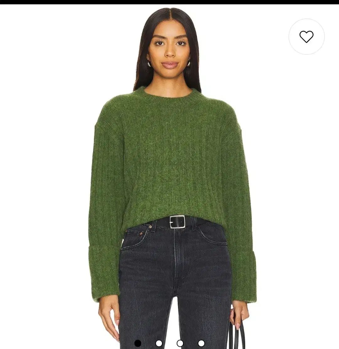 69万 rag-bone グリーン スター シースルー セーター 55 長袖 ニット セーター トップス