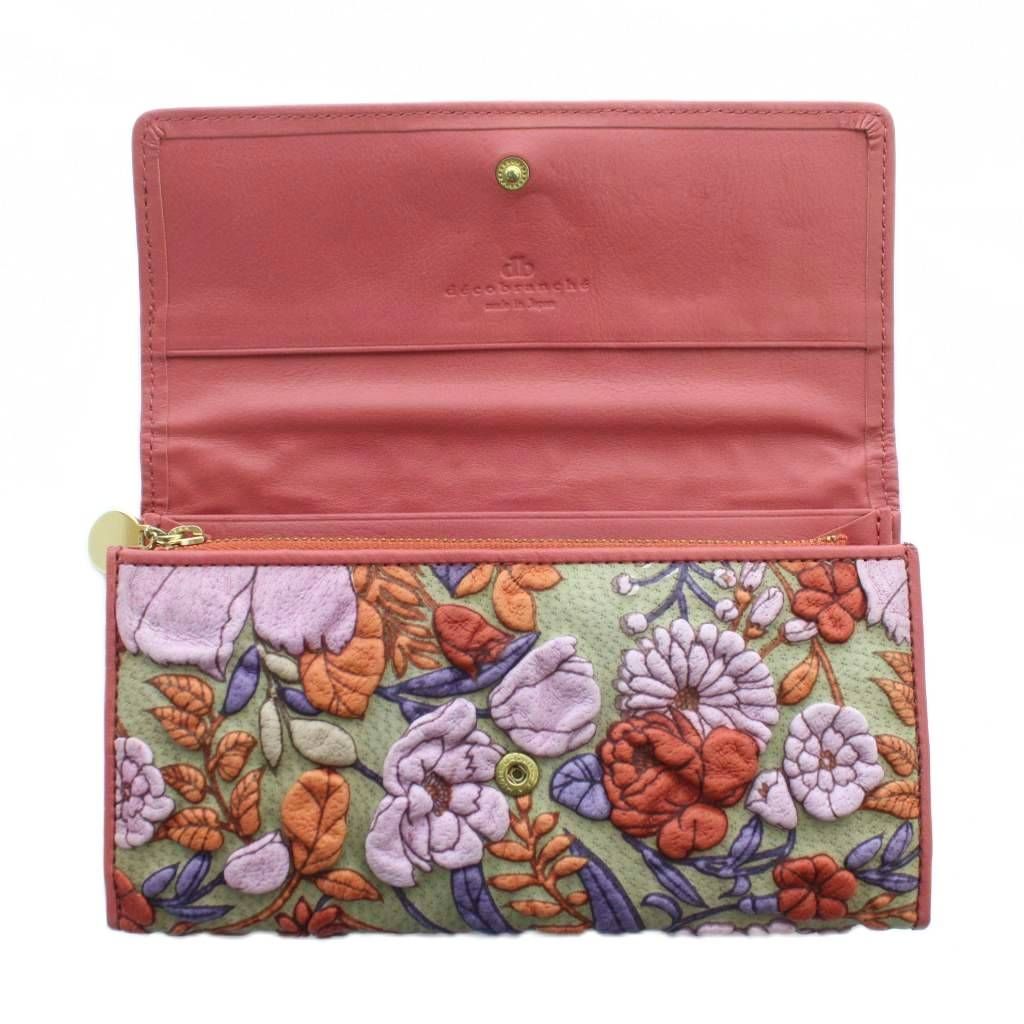 【中古】デコブランシェ decobranche 長財布 小銭入れあり KYOUKA 京香シリーズ 花 ジャガード マルチカラー /KW デコブランシェ decobranche 長財布 小銭入れあり KYOUKA 京香シリーズ