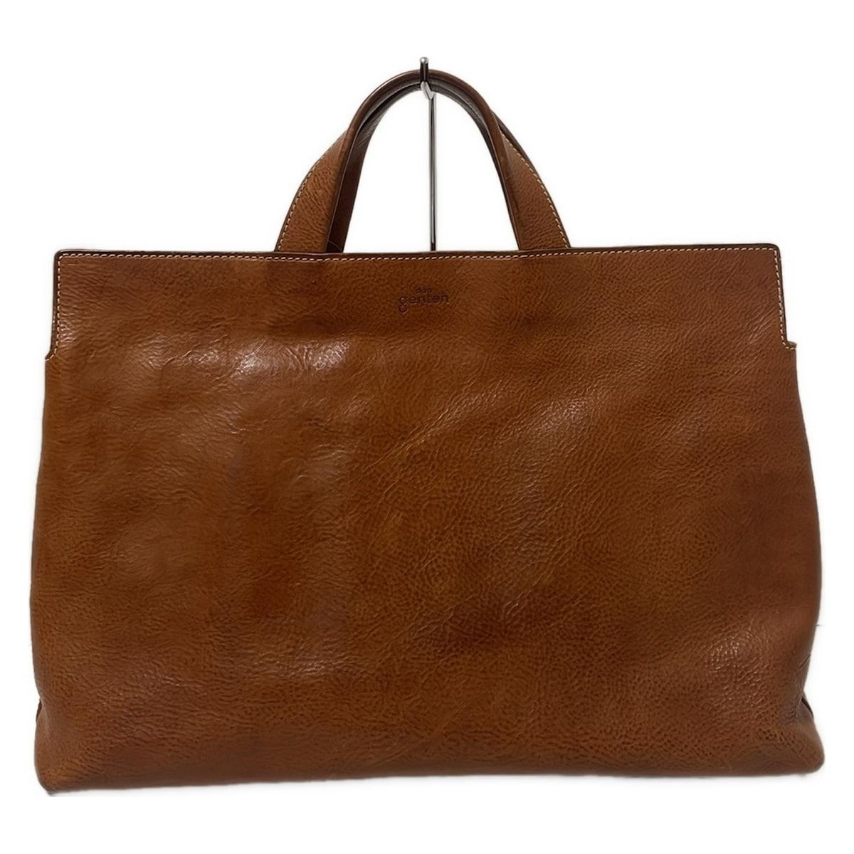 genten ゲンテン トートバッグ - ブラウン レザー