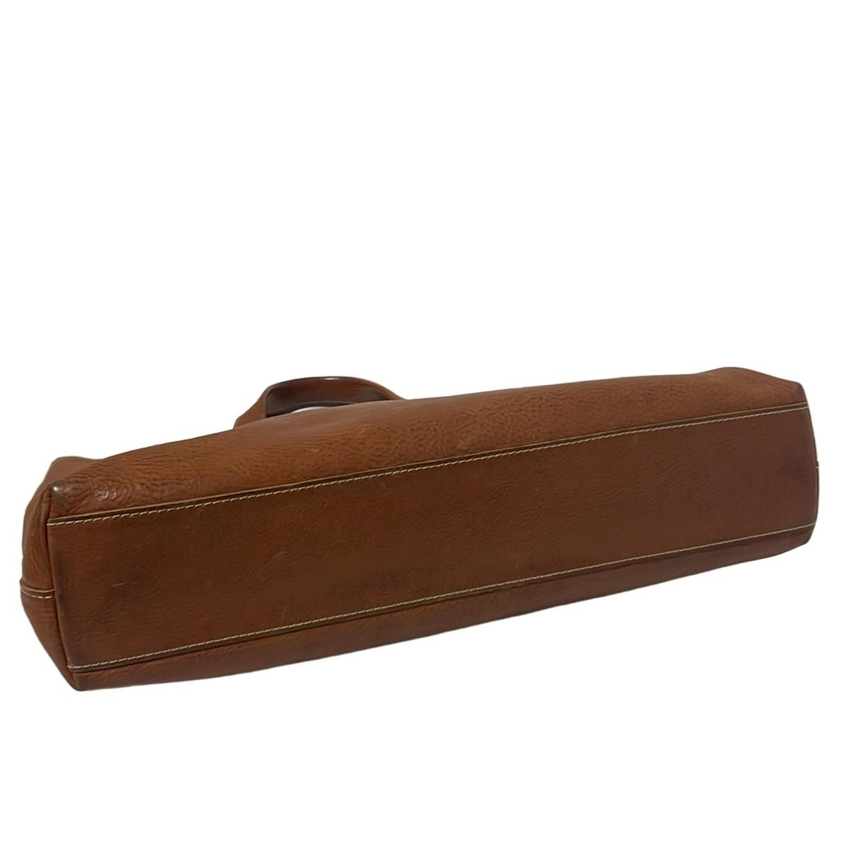  genten ゲンテン トートバッグ - ブラウン レザー トートバッグ バッグ