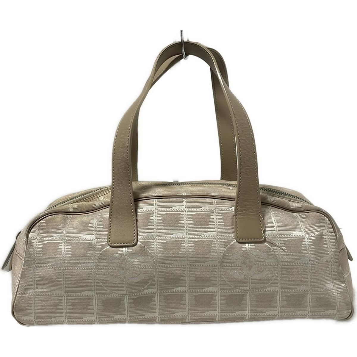 CHANEL シャネル ハンドバッグ ニュートラベルライン チョコバー ピンクベージュ レザー