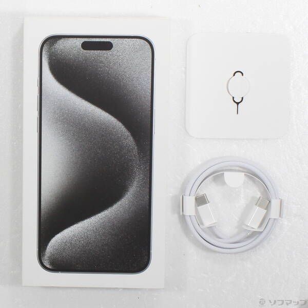 中古品〕 iPhone15 Pro Max 256GB ホワイトチタニウム MU6Q3J／A SIM