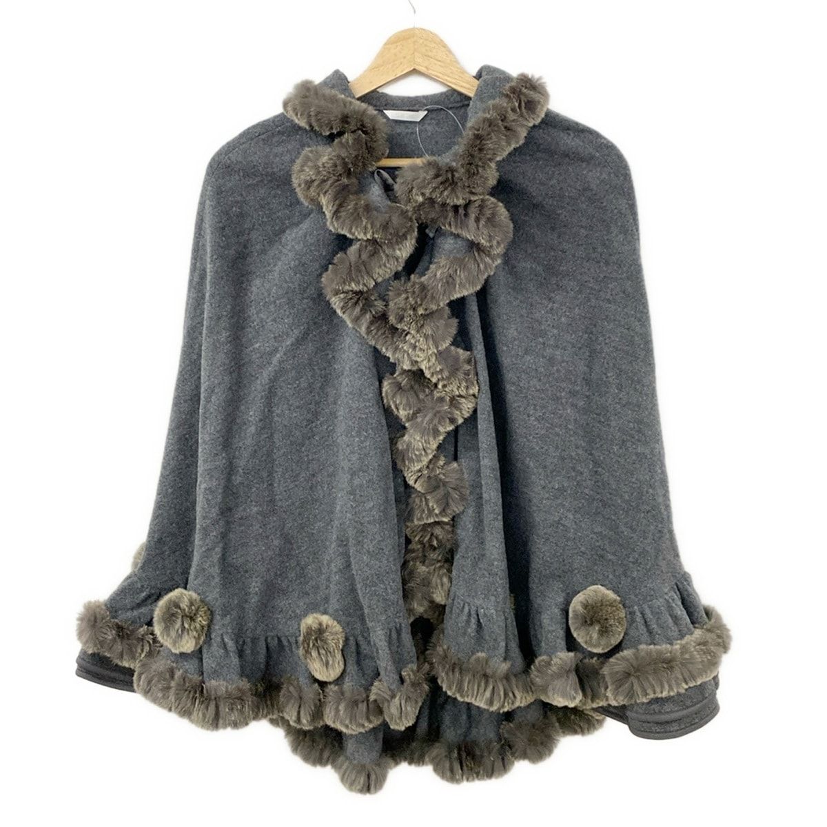 TO BE CHIC トゥービーシック ポンチョ レディース - ダークグレー ニット|ラビット ラパン |春|秋