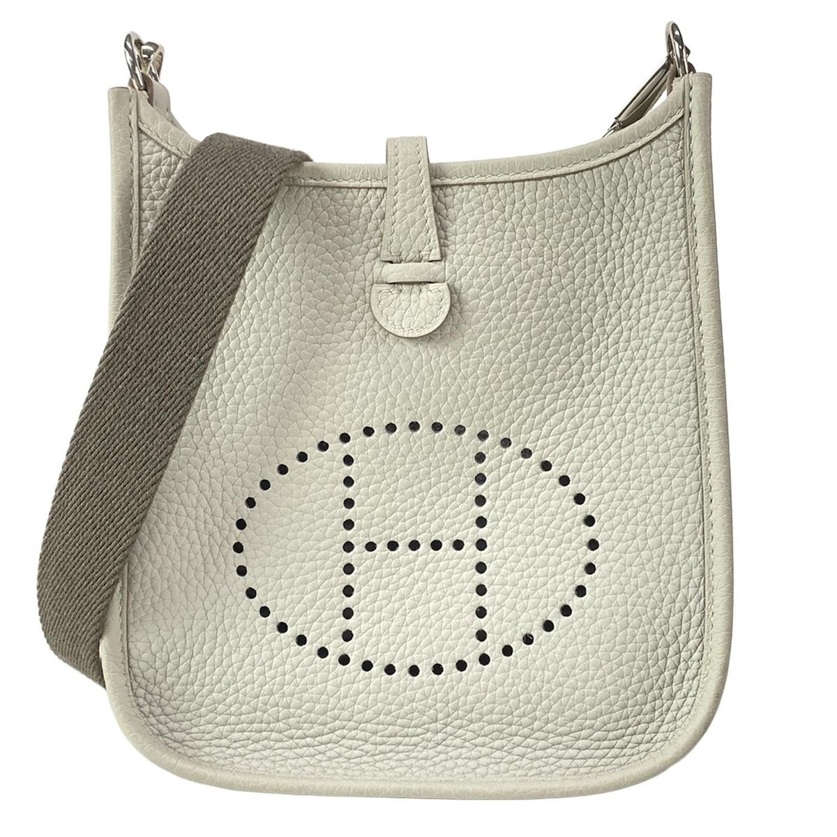 HERMES エルメス ショルダーバッグ エブリンTPM アマゾン パールグレー シルバー金具