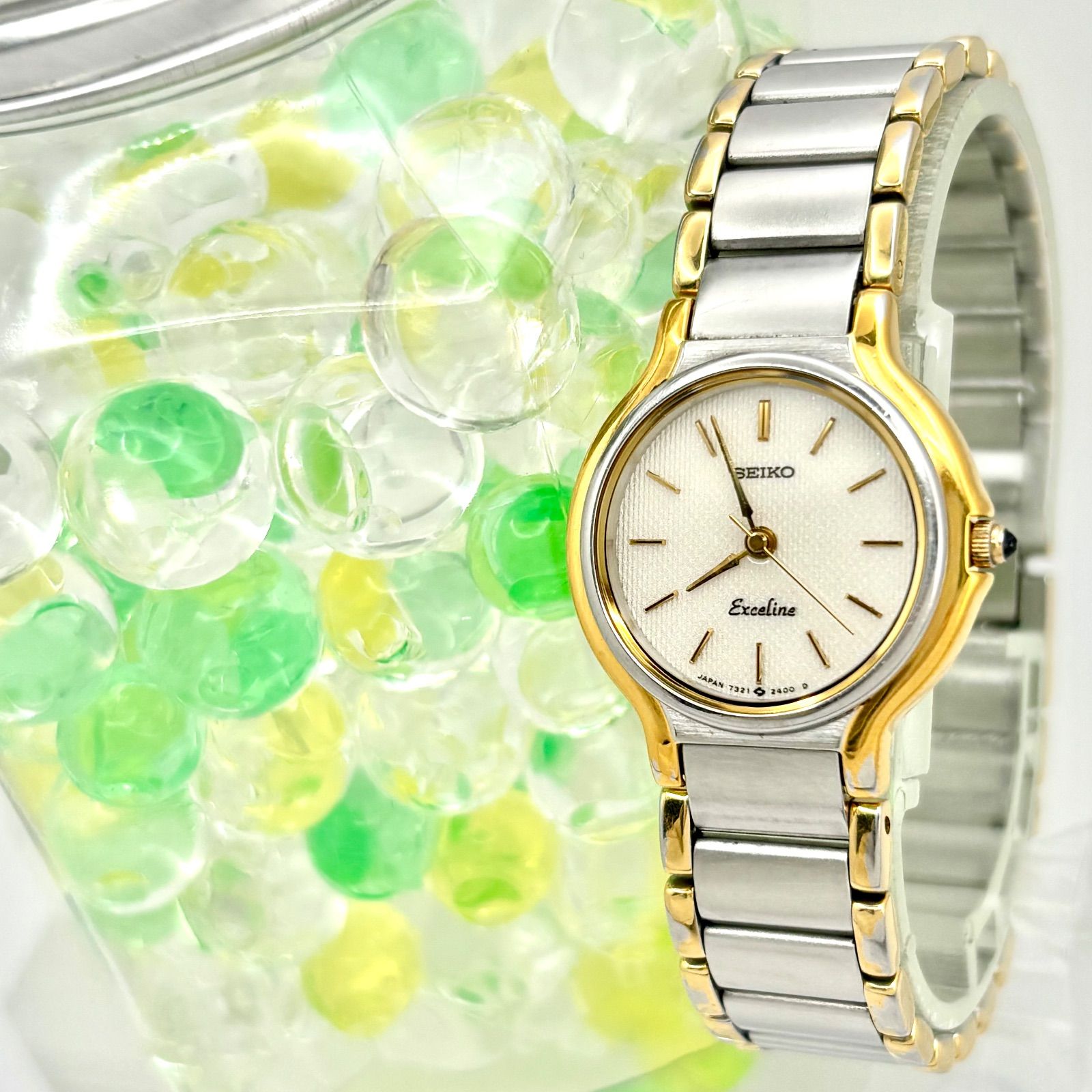 美品/新品電池】SEIKO セイコー Exceline エクセリーヌ レディース