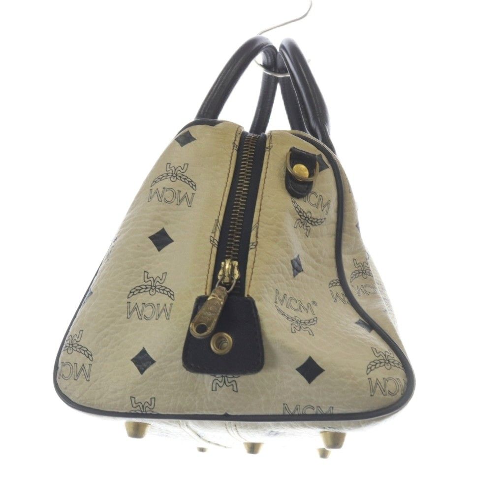 MCM MCM エムシーエム ロゴ 総柄 レザー ハンドバッグ お洒落な 鍵付
