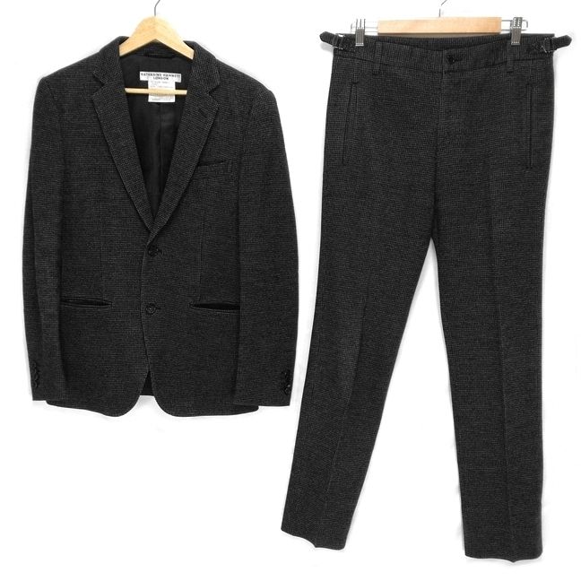 KATHARINEHAMNETT キャサリンハムネット シングルスーツ メンズ - 黒×グレー