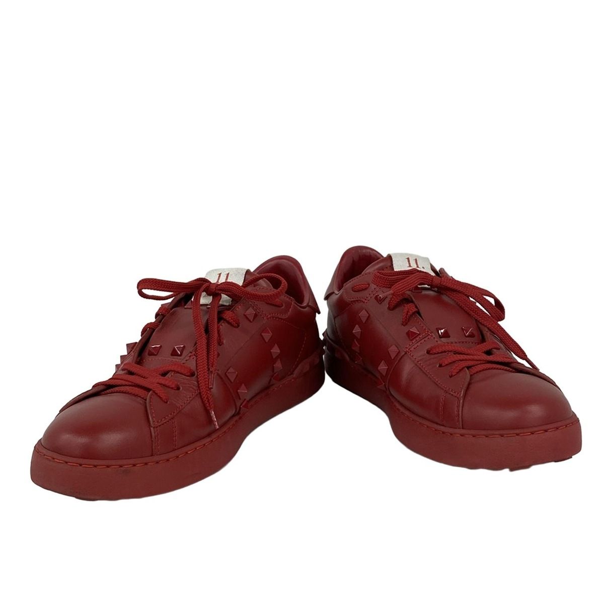 バレンチノガラバーニ スニーカー 42 メンズ - レッド レザー