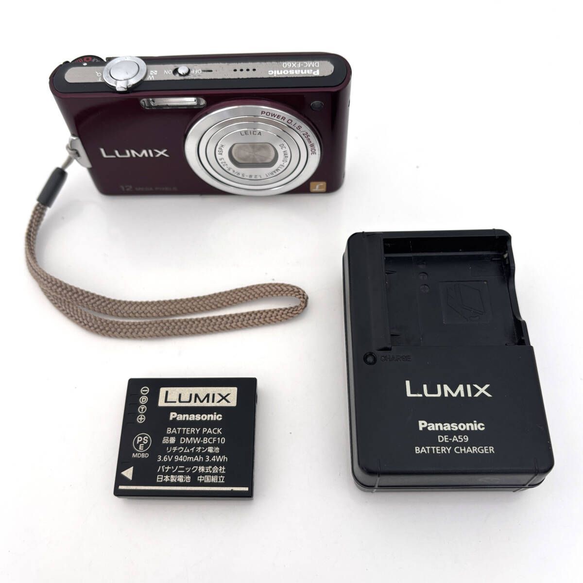パナソニック Panasonic LUMIX DMC-FX 60 パープル コンパクトデジタル P 822
