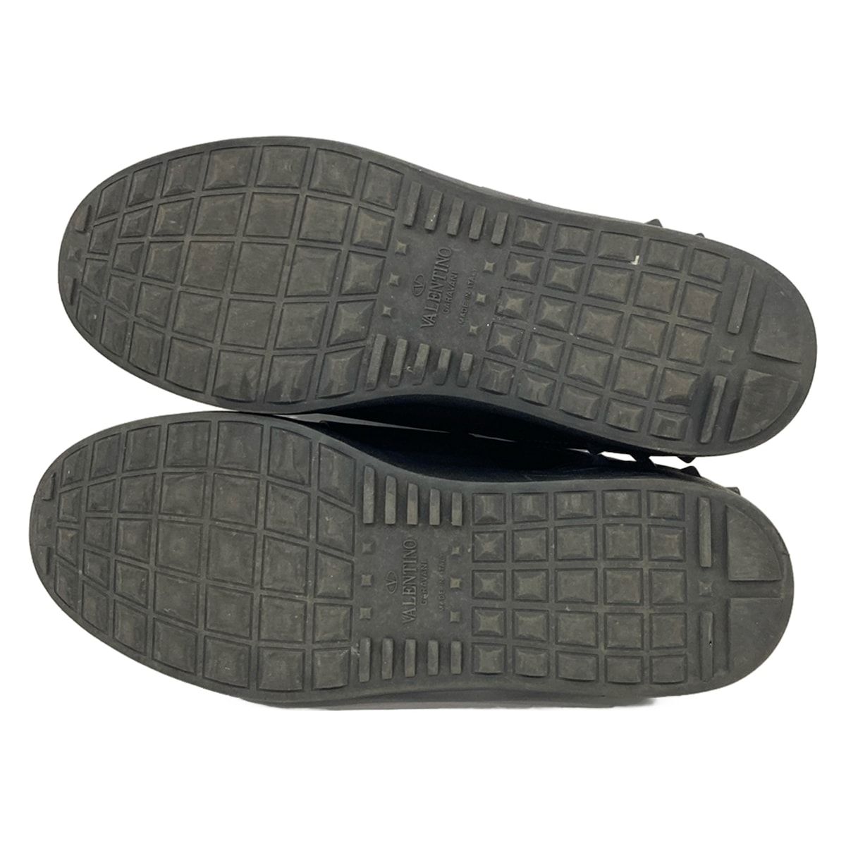  バレンチノガラバーニ スニーカー 41 メンズ - 黒×白 スタッズ|インソール取外し可 レザー スニーカー 靴