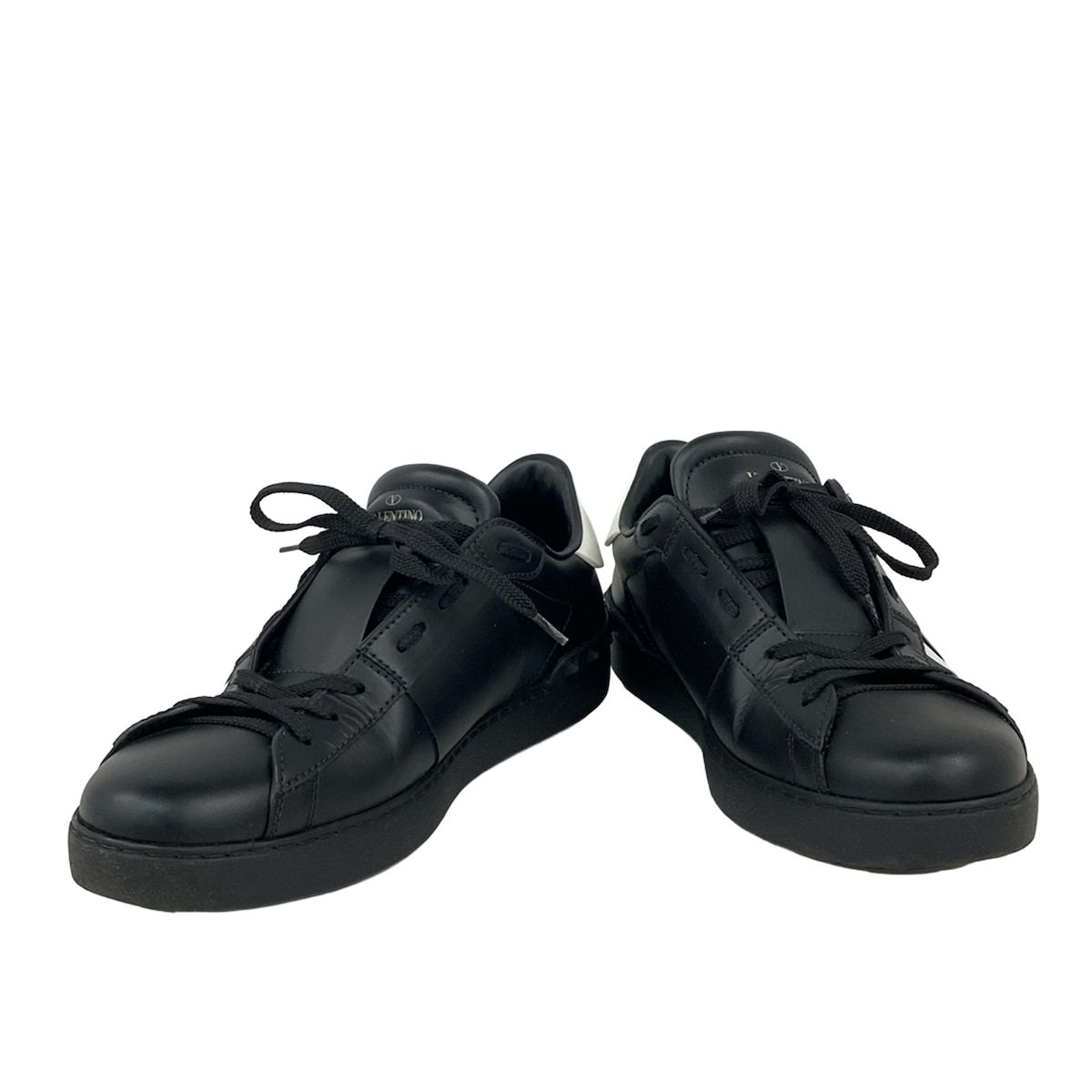 バレンチノガラバーニ スニーカー 41 メンズ - 黒×白 スタッズ|インソール取外し可 レザー