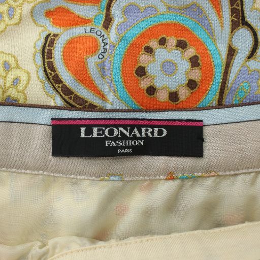 レオナール LEONARD タイトスカート ウール シルク混 ひざ丈