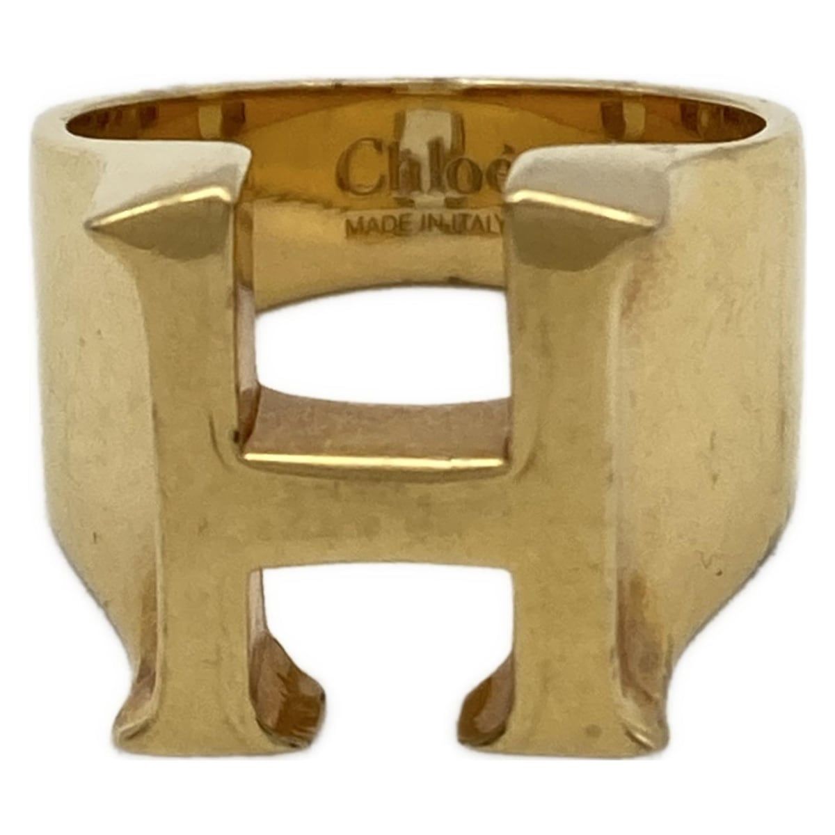 Chloe クロエ リング 54 - ゴールド イニシャルリング|H|サイズ