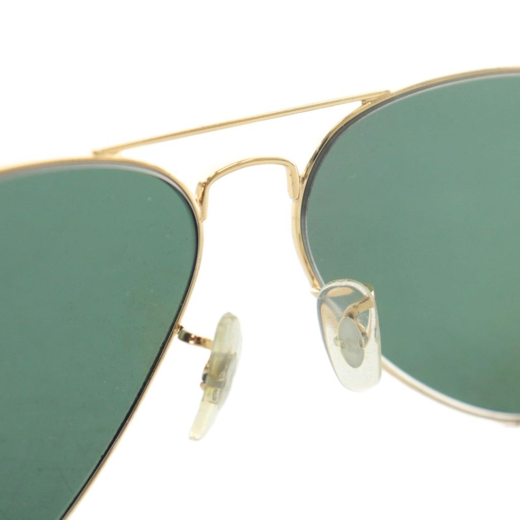 【中古】RAY BAN AVIATOR 眼鏡 サングラス 度あり メタルフレーム ティアドロップ 58□14-135 ゴールド色 RB3025 レイバン RAY BAN アビエーター AVIATOR 眼鏡 サングラス 度あり