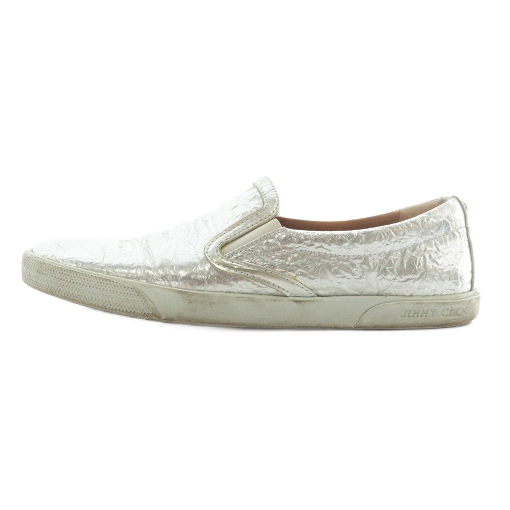 ジミーチュウ JIMMY CHOO スリッポン スニーカー レザー メタリック