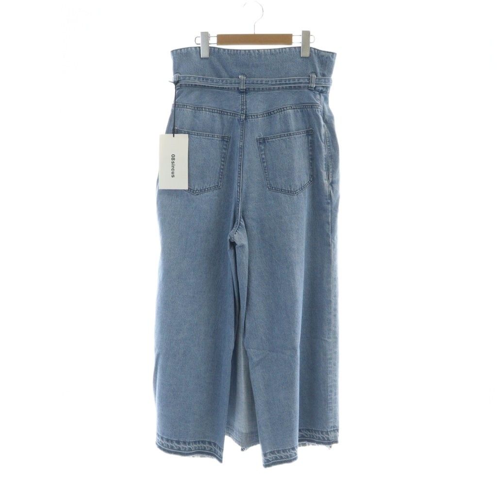 【中古】未使用品 08サーカス 08sircus DENIM PANTS RAP SKIRT D.BLUE ウォッシュドデニムパンツスカート タグ付き 08サーカス 08sircus DENIM PANTS RAP SKIRT D.BLUE ウォッシュド