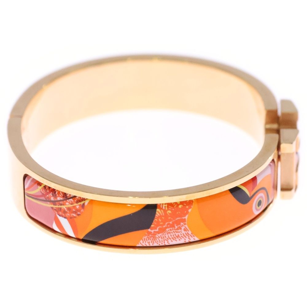 HERMES (エルメス) クリッククラック 孔雀 柄 Hロゴ バングル