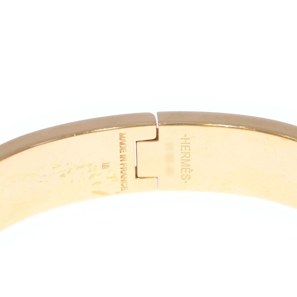 HERMES (エルメス) クリッククラック 孔雀 柄 Hロゴ バングル