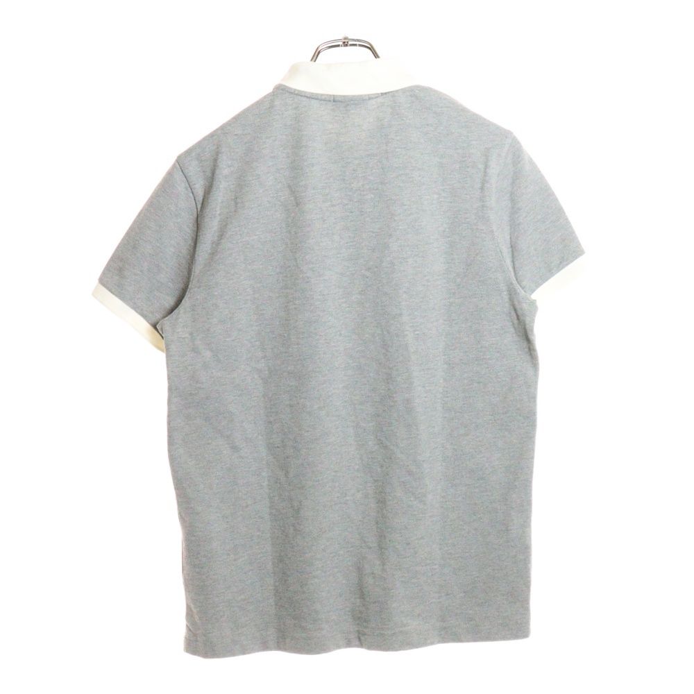新品未使用 MONCLER モンクレール ポロシャツ ロゴワッペン グレー MONCLER (モンクレール) MAGLIA POLO MANICA CARTA ロゴワッペン 襟
