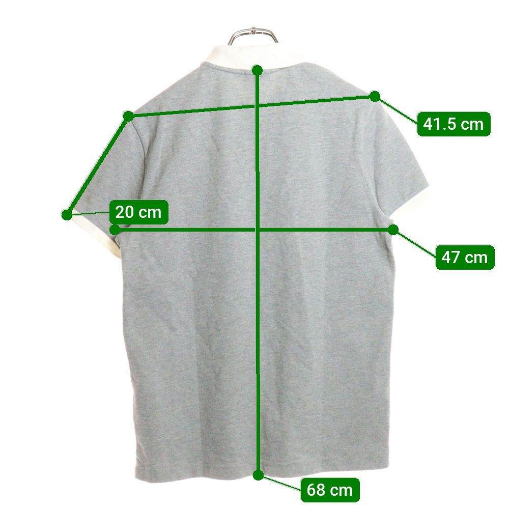 新品未使用 MONCLER モンクレール ポロシャツ ロゴワッペン グレー 美品 MONCLER モンクレール ポロシャツ ワッペン 半袖 グレー MAGLIA