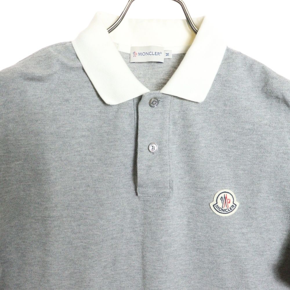 MONCLER (モンクレール) MAGLIA POLO MANICA CARTA ロゴワッペン 襟